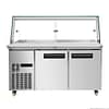 Thermaster PG150FA-XG Cold Salad & Noodle Bar, 600L, 4xGN, Stainless Steel, Glass Canopy