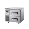 Turbo Air KUR9-2D-2-N 2-drawer undercounter fridge 900×700×855 mm, R-290, stainless steel – front view, Australia