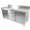 Modular Systems SC-6-1800L-H stainless cabinet with left sink, 1800×600×1050mm, 304 steel – Australia