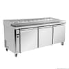 Thermaster PWB180 deluxe three-door pizza prep bench 1800×800×1000 mm, 475 L, stainless steel – Australia