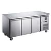 FED-X XUB6F18S3V commercial 3-door bench freezer with stainless steel construction