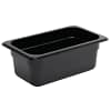Vogue U468 Black Polycarbonate Gastronorm Pan 1/4 GN with 150mm Depth and 4L Capacity