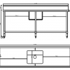 Kitchen Knock 631122 Single Sink Bench – 2100x600mm Stainless | Centre Sink - Image 3