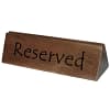 Olympia CL381 wooden reserved sign and menu holder acacia wood, 347×150×69mm, pack of 10, Australia