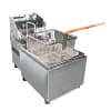 Woodson W.FAS80 8L Countertop Autolift Fryer with Digital Timer and Stainless Steel Build