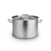 Kitchen Knock 24.42L Stainless Steel Stock Pot with Induction Base – Ideal for Soups & Stews