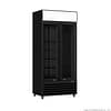 Thermaster LG-580BP double glass door upright drink fridge, 568 L capacity, 880 mm width, R290 refrigerant, 7-star GEMS rated, black Colourbond – front view, Australia