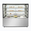 Bromic FD4T1500C-NR 4-tier cake display fridge with heated glass, 1500×740×1360 mm, 1.22 kW refrigeration – three-quarter view, Australia