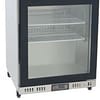 Atosa MBC24FG bar freezer cabinet 105L, stainless steel, fan-cooled, lockable door – front view, Australia