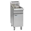 Waldorf FN8118G 400 mm single-pan gas fryer with 18 L oil and 25 kg/hr output, V-tank cool zone – Australia