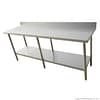 FED WBB7-2100/A stainless steel workbench with splashback and undershelf, 2100mm – front view, Australia