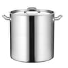 Kitchen Knock 70L Stainless Steel Stock Pot with Triple Base and Induction Compatibility