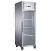 FED-X XURF600G1V 600L glass door upright freezer, stainless steel display freezer, commercial freezer Australia