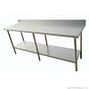 FED 2100-7-WBB 2100mm Stainless Steel Work Table with Splashback & 6-Leg Support