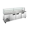 Thermaster SCB/21 Deluxe 3-Door Sandwich Prep Bar with 1000L Capacity and 11 × 1/3 GN Pan Slots