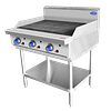 CookRite AT80G9C-F 900mm radiant char grill with stainless steel stand and undershelf, LPG/NG