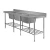 Simply Stainless SS24.7.2400.TB triple bowl sink bench with 2400mm width, 700mm depth, stainless steel splashback – Australia