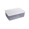 Kitchen Knock 014677 4.5L Clear Food Storage Box showcasing white lid and stackable design, ideal for foodservice