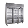 Besttop CRT72-3SG three glass door upright fridge with digital controls, 1590 L capacity, 1845 mm width, 0.83 kW 240 V, stainless steel – front view, Australia