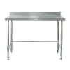 Kitchen Knock Stainless Steel Outlet Bench with Splash – 600mm Wide