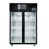 Thermaster SUFG1000B Double Glass Door Upright Freezer with 1000L Capacity in Black Stainless Steel