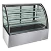 Bonvue SL840 chilled food display fridge, 1200mm wide, 430L, stainless steel with triple-glass – Australia