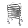 Kitchen Knock 393576 1/1 GN Pan Trolley with 6 Tray Capacity and Stainless Steel Frame