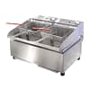 Woodson W.FRT80 16L Twin Pan Benchtop Fryer with Dual 8L Pans