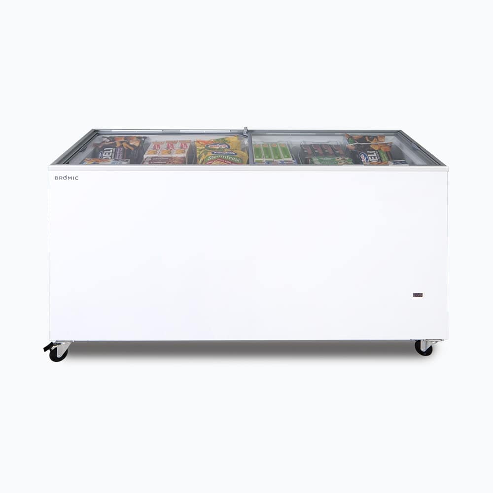 Bromic CF0500FTFG-NR 491L Display Chest Freezer with Flat Sliding Glass Lids – Ideal for Retail & Supermarkets