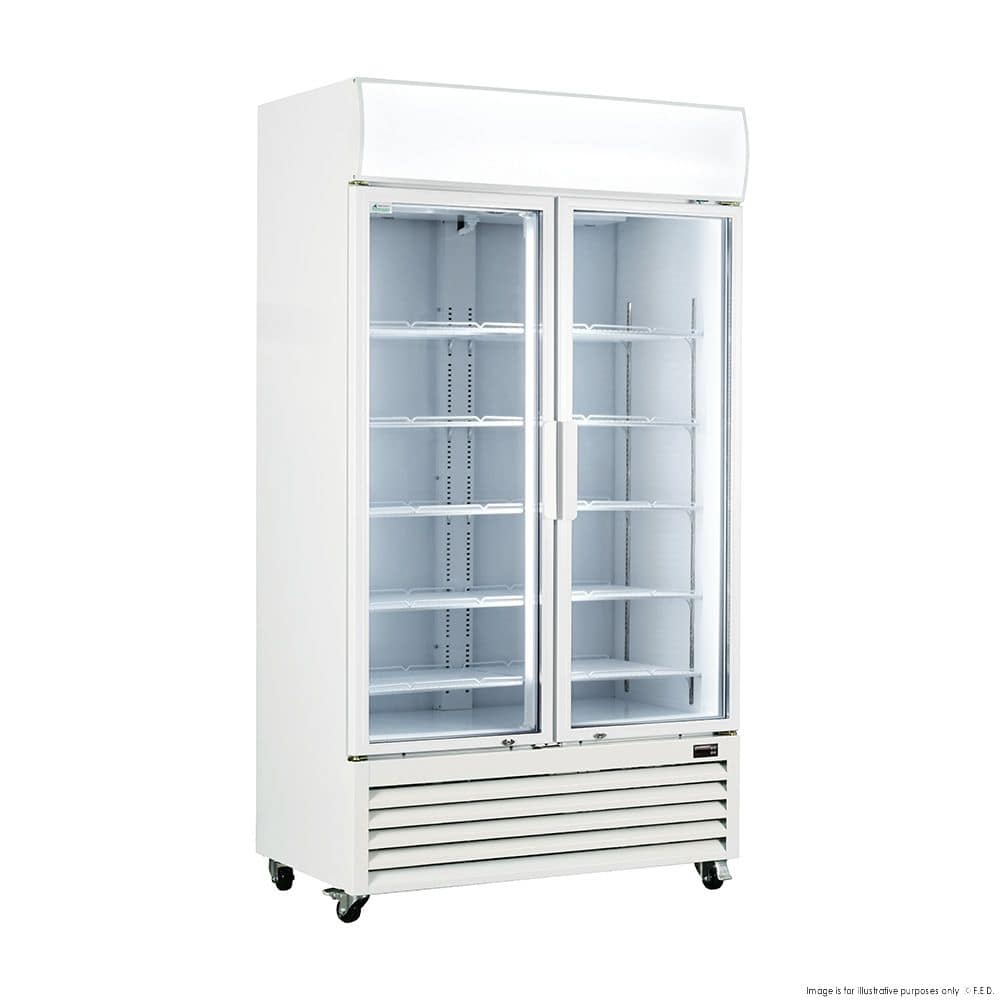 Thermaster LG-1000P Upright Beverage Fridge with 1000L Capacity and Double Glass Doors