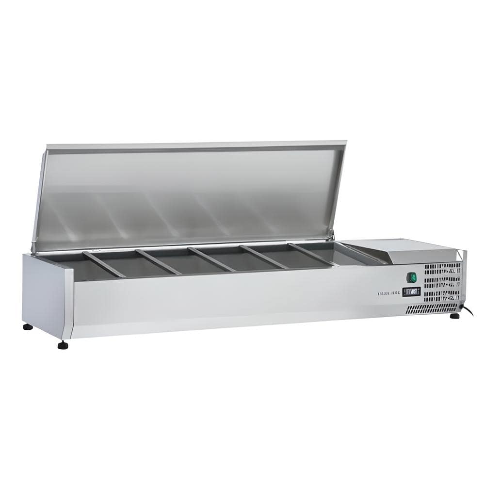 Anvil VRX1500S Refrigerated Ingredient Unit with Stainless Steel Lid – 6 GN Pan Capacity