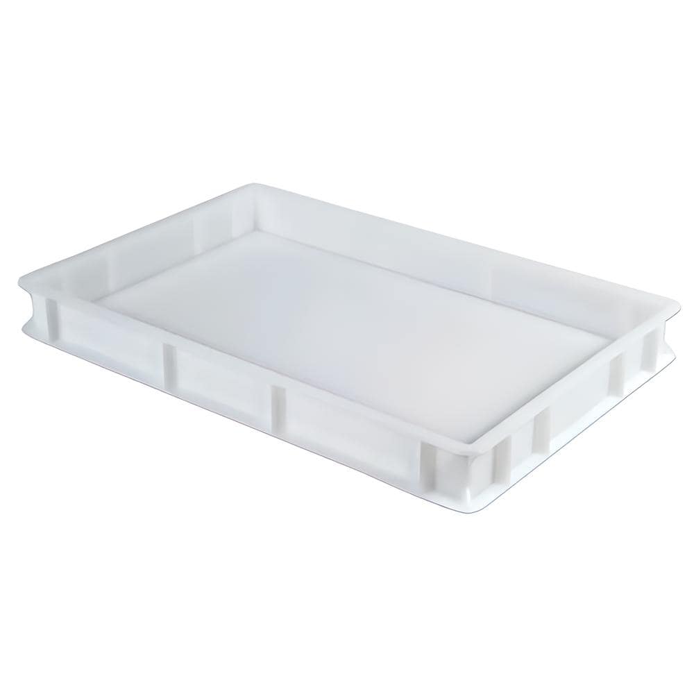 Anvil PTG0070 Stackable Pizza Tray showcasing 70mm depth & durable PE construction, ideal for bakery dough prep.