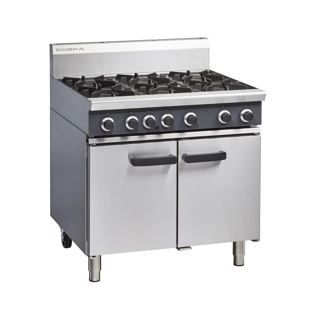 Cobra CR9D Gas 6-Burner Cooktop with 2/1 GN Static Oven – 160MJ/h - Image 3