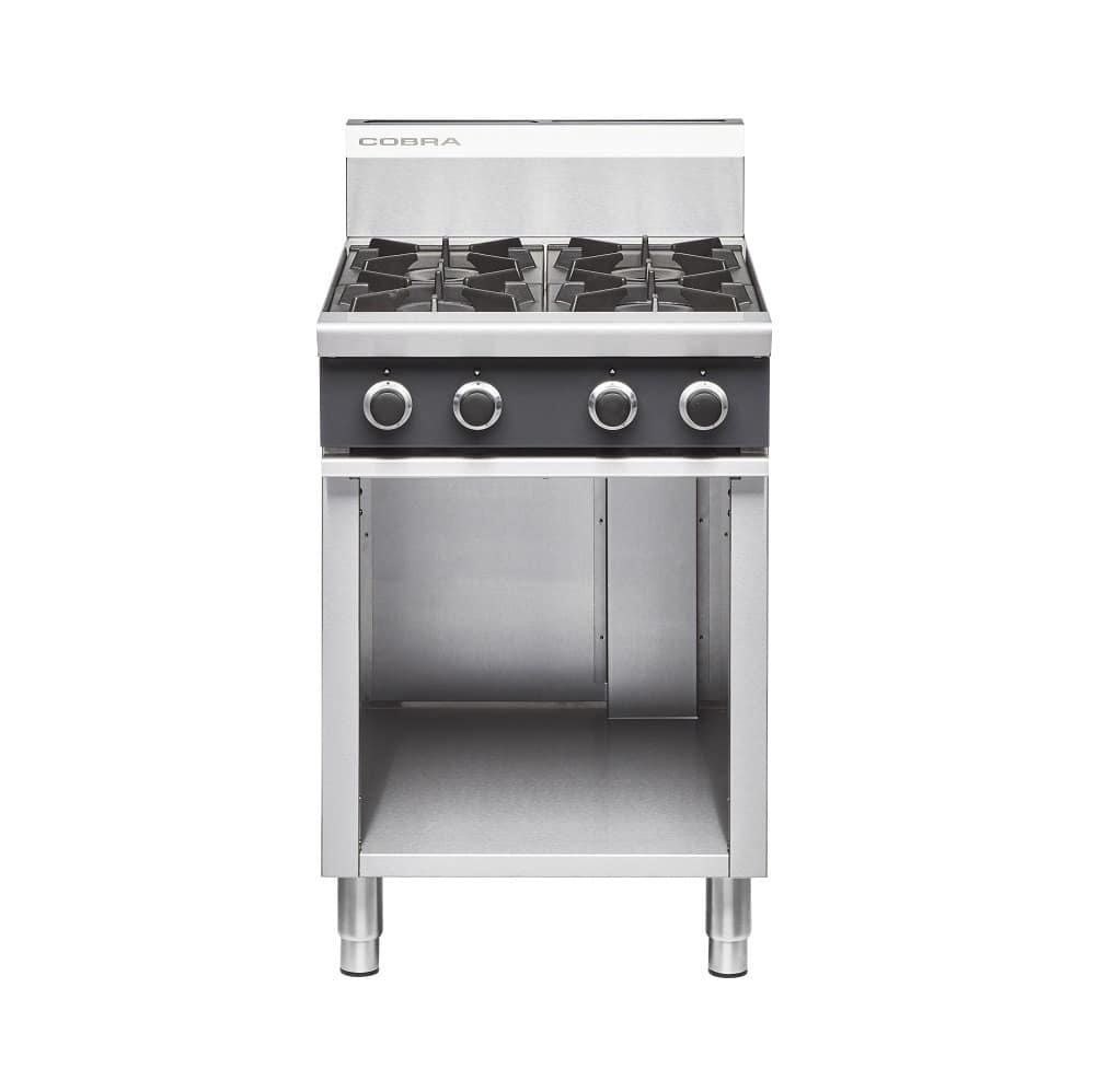 Cobra C6D 600mm 4 burner gas cooktop open cabinet base 22MJ burners stainless steel Australia