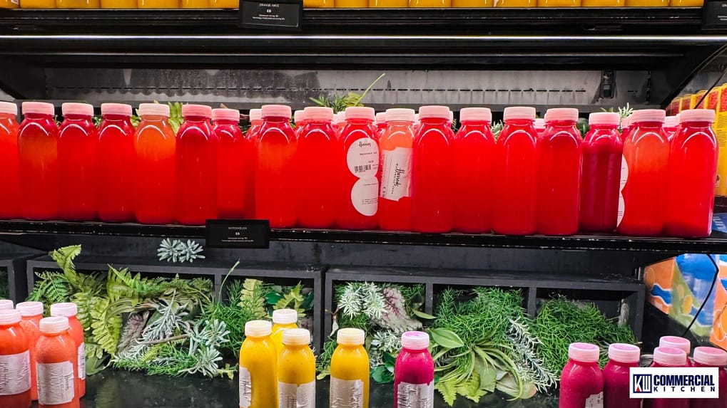 merchandising planogram for open display fridge australia showing temperature zones and high-margin placement