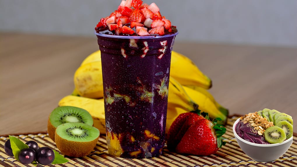commercial acai slush and soft‑serve machines in an Australian café