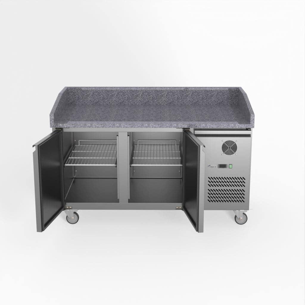 FED-X XPZ2600TN Saladette – 390L 2-Door Prep Fridge on Castors | Commercial - Image 2