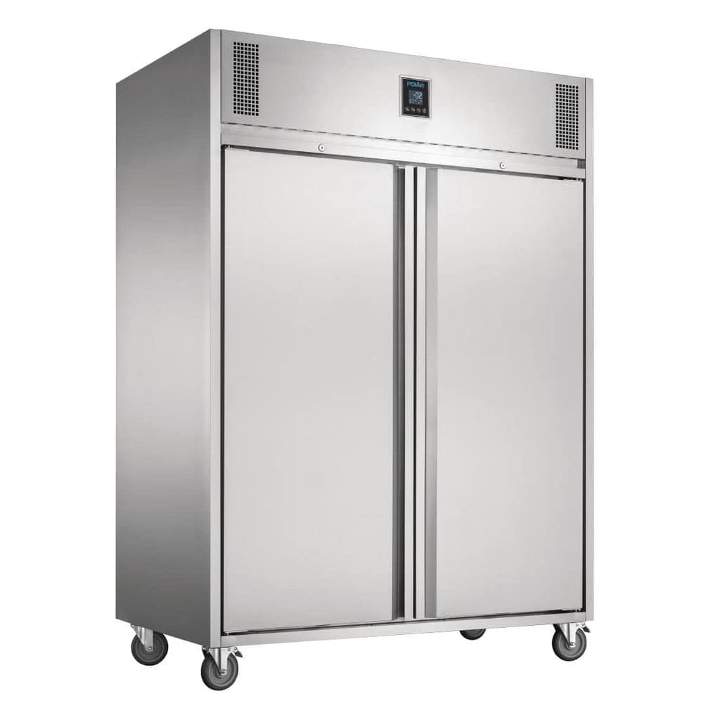 Polar UA003-A U-Series premium upright fridge, 1170L stainless steel, double door, GN compatible – Australia