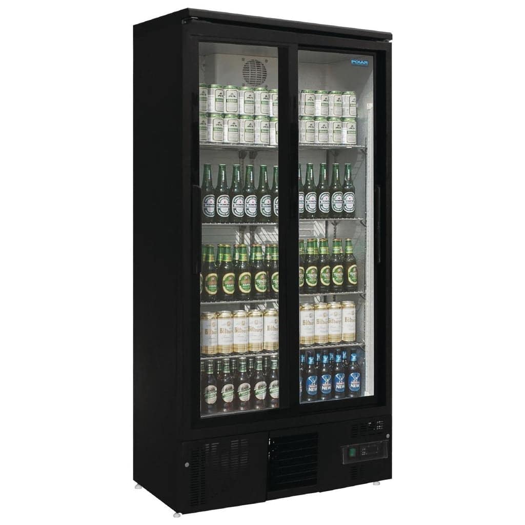 Polar GJ448-A 490L Upright Back Bar Display Fridge with Sliding Glass Doors – Ideal for Pubs & Bars