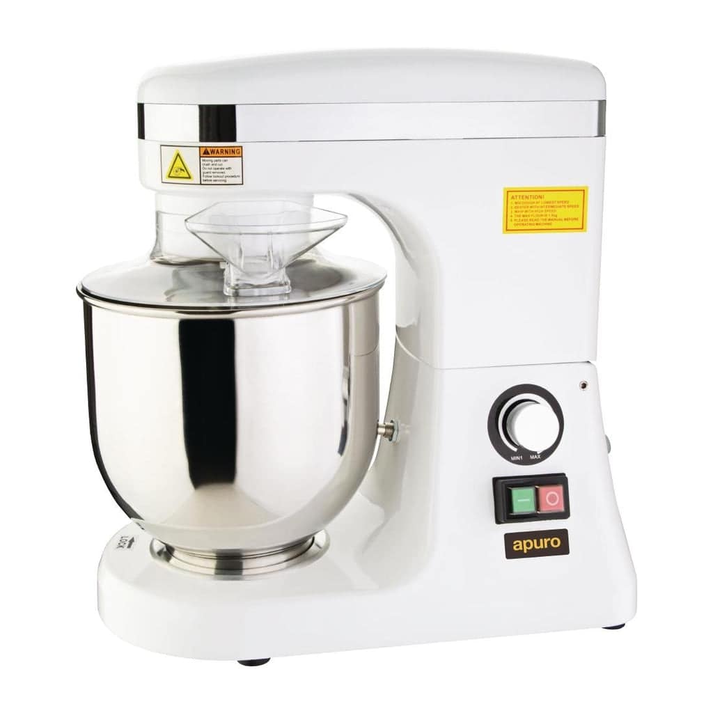 Apuro DB266-A planetary mixer, 7L, white, stainless steel bowl, 270W motor – Australia