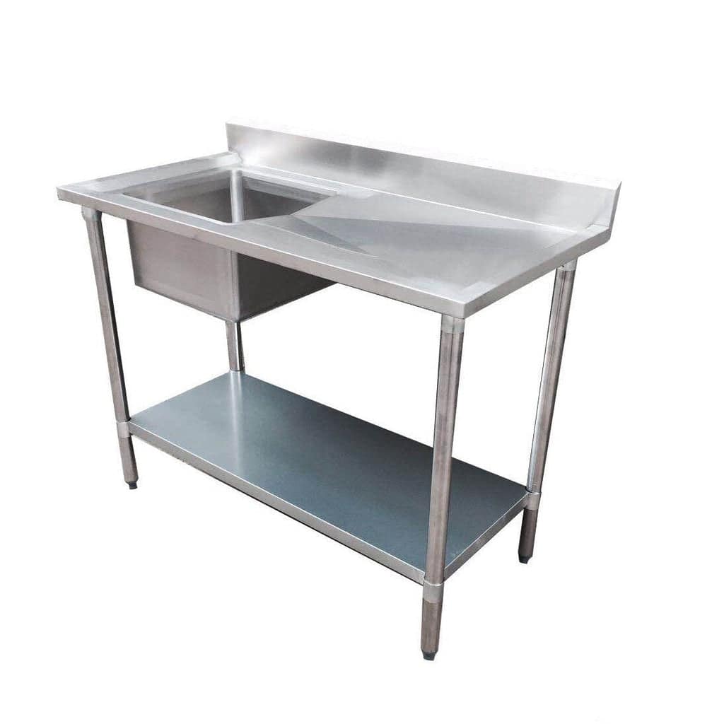 FED 1200-6-SSBL Single Sink Bench – 1200mm Left Sink - Image 3