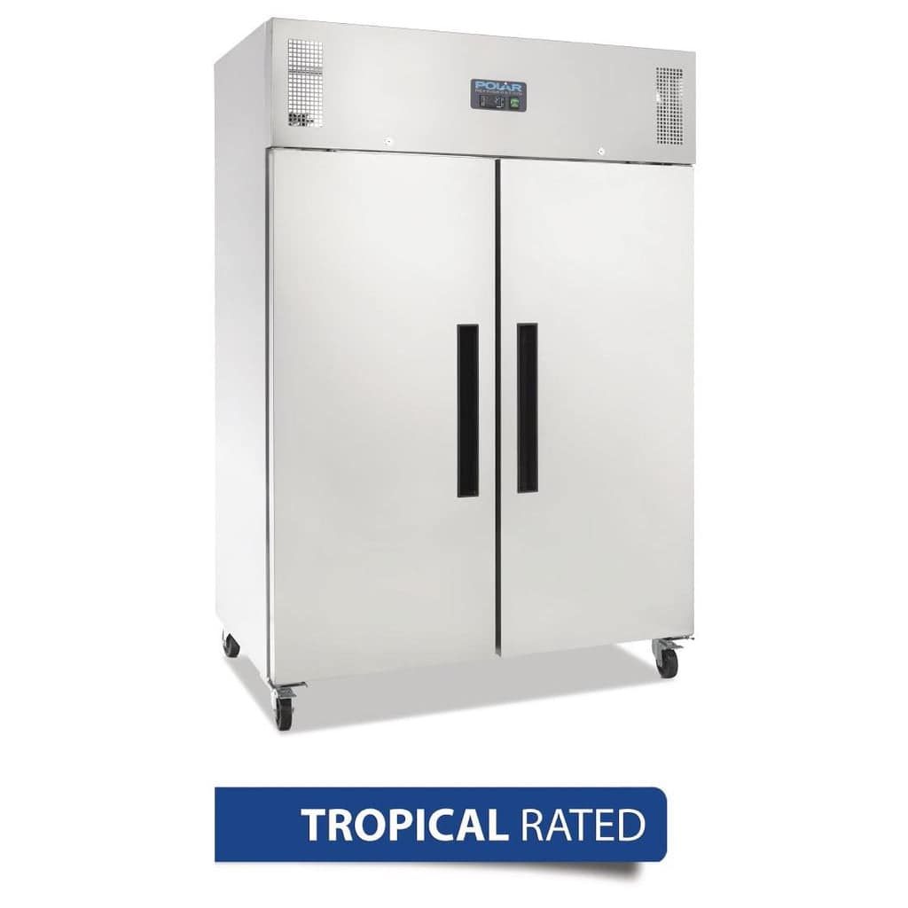 Polar DL895-A G-Series Upright Fridge – 1200L, 2 Door Stainless Steel - Image 3