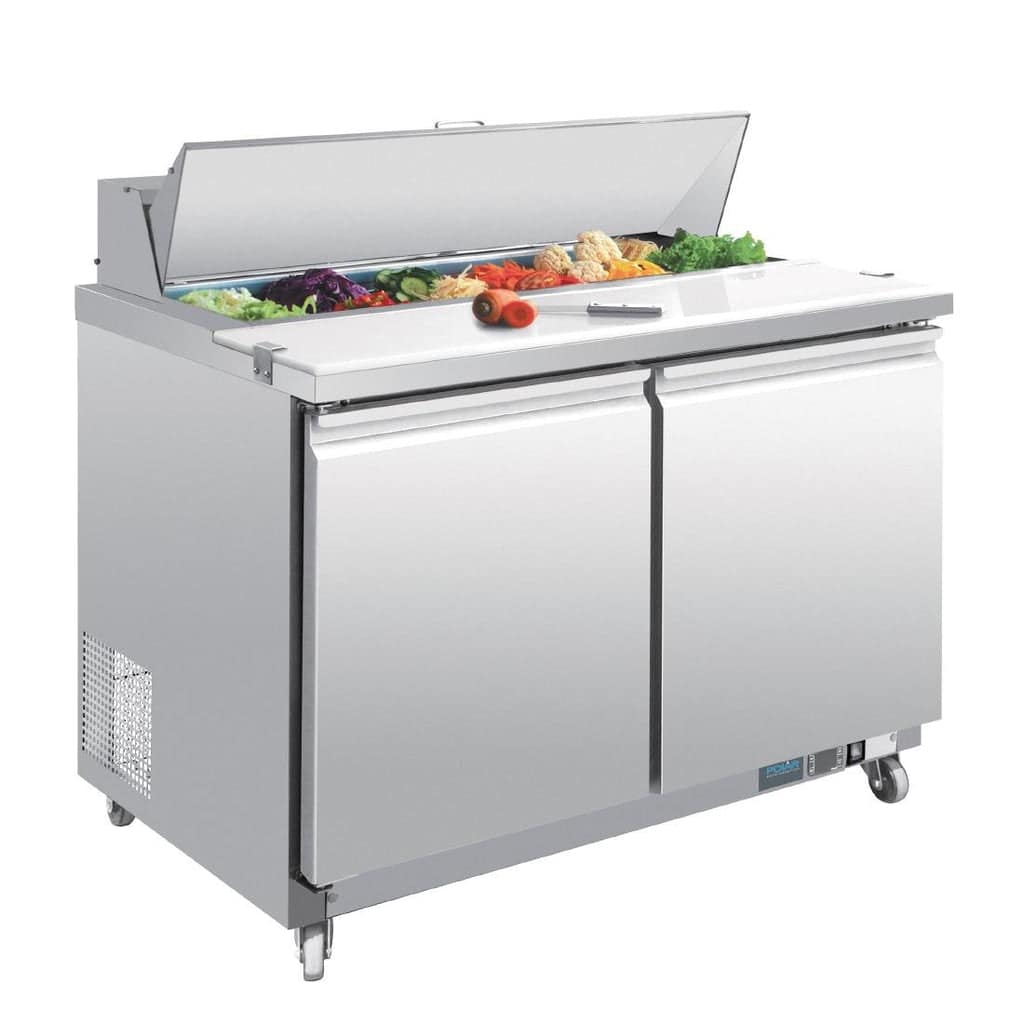 Polar U-Series Double Door Prep Counter Fridge 405Ltr - Image 3