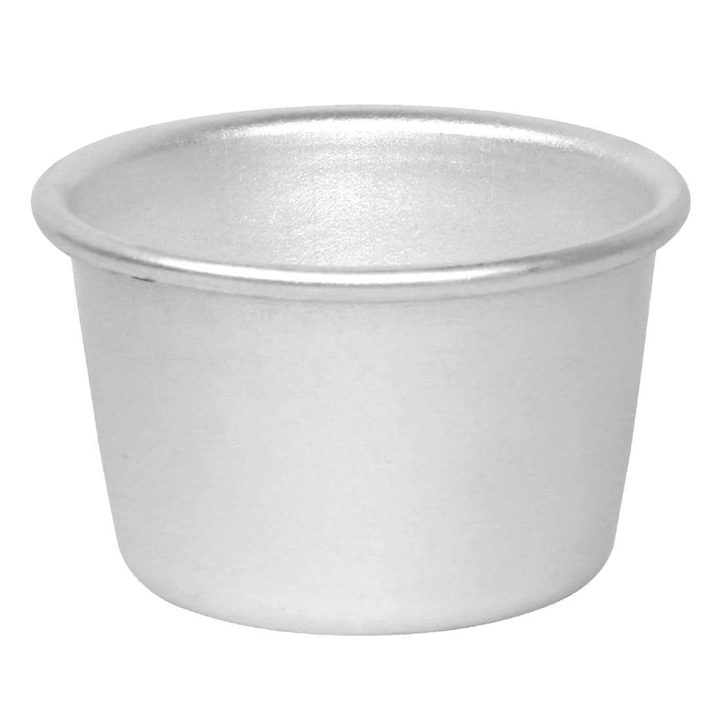 Vogue Aluminium Dariole Moulds – 85ml, 6-Pack, Cylindrical Baking Tools