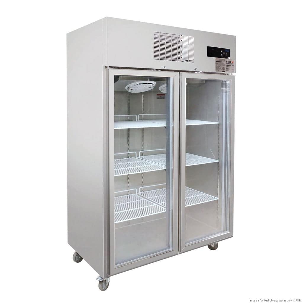 Thermaster SUFG1000 Double Glass Door Display Freezer – 1000L, LED, -22°C to -18°C - Image 2
