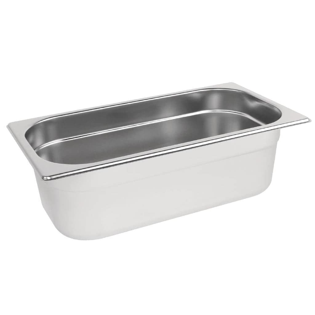 Vogue DN716 stainless steel gastronorm tray 1/3 size 100mm deep, 3.7L capacity – Australia