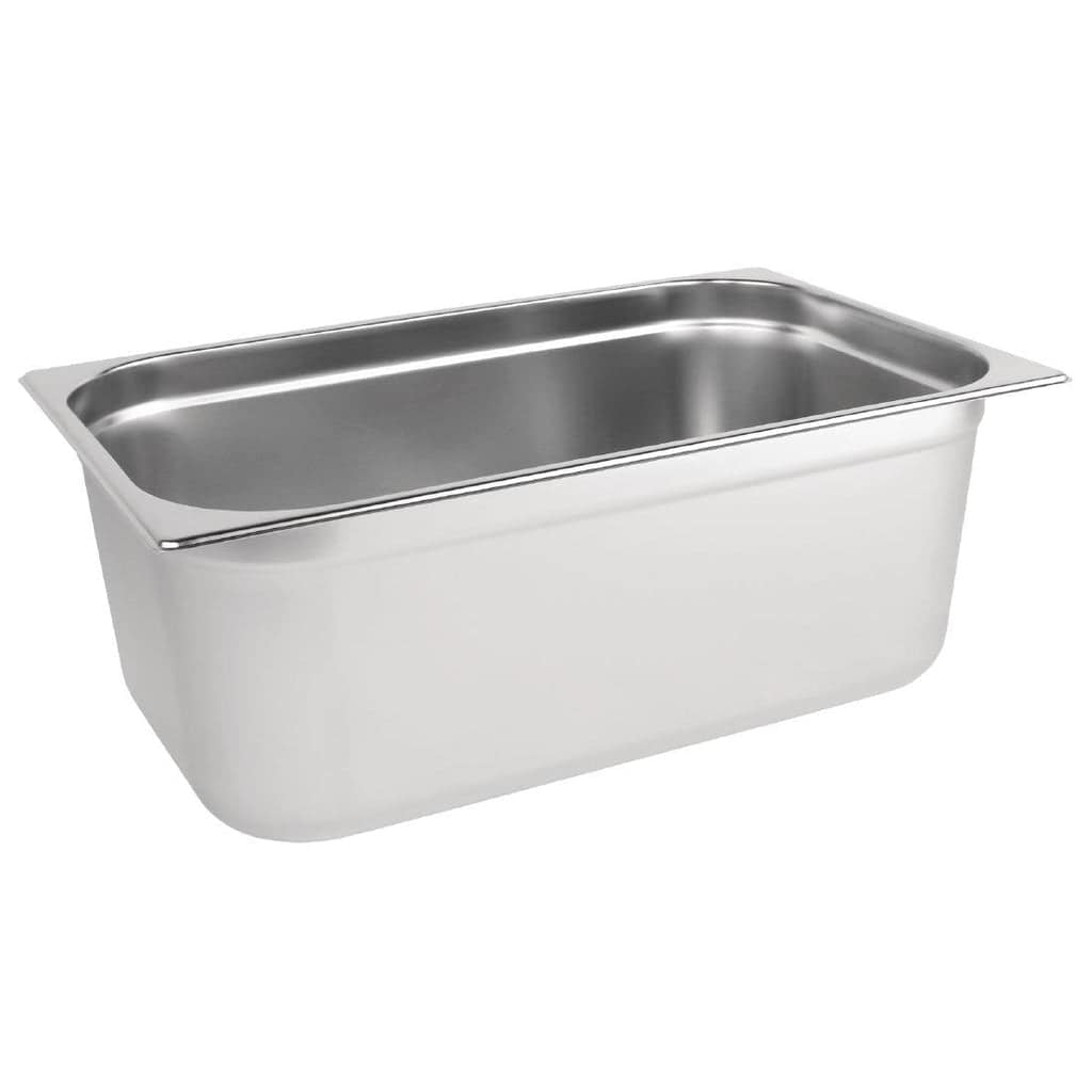 Vogue DN706 Stainless Steel Gastronorm Tray 1/1 Size – 200mm Deep - Image 3