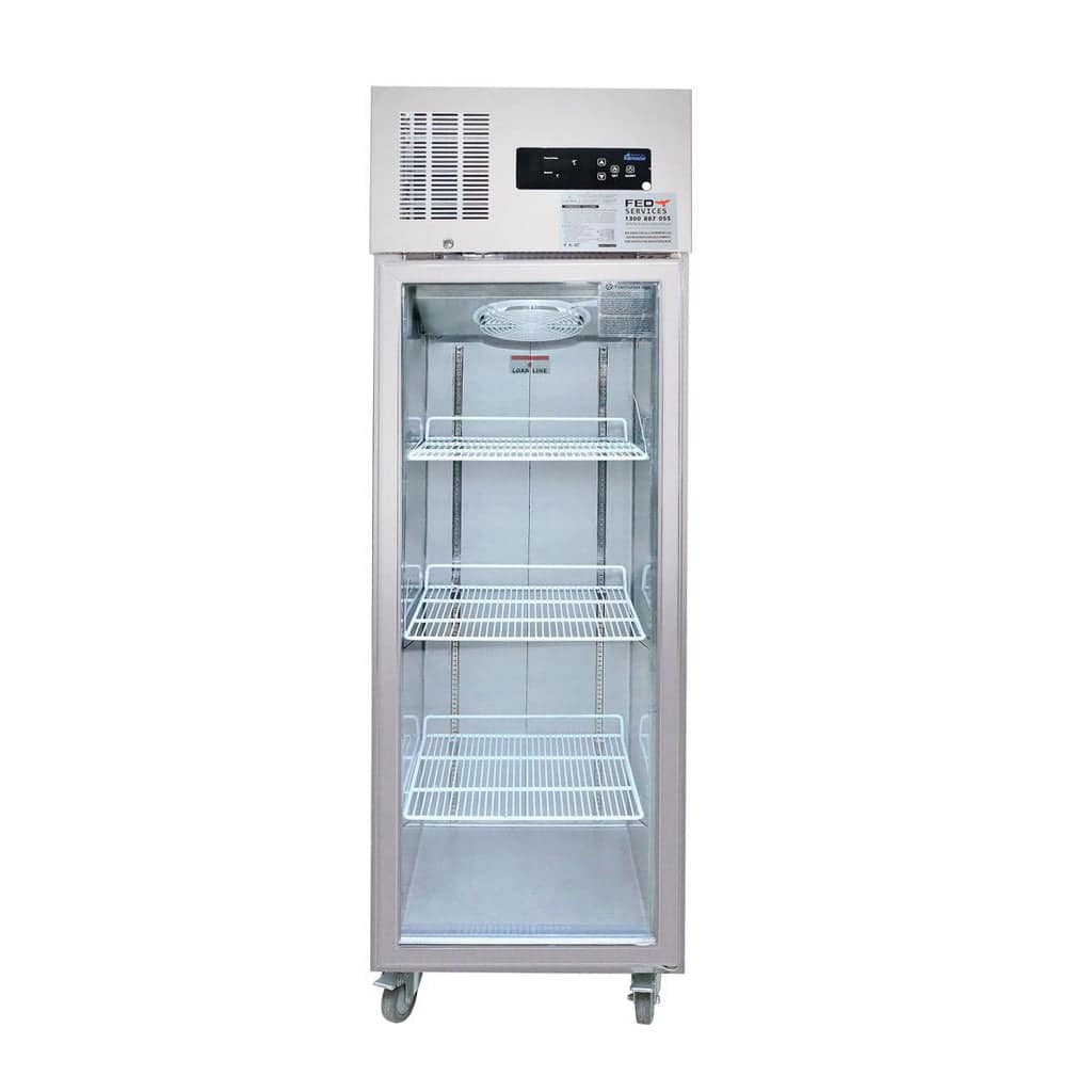 Thermaster SUFG500 Single Glass Door Display Freezer – 500L, Stainless Steel, -22°C to -18°C - Image 3