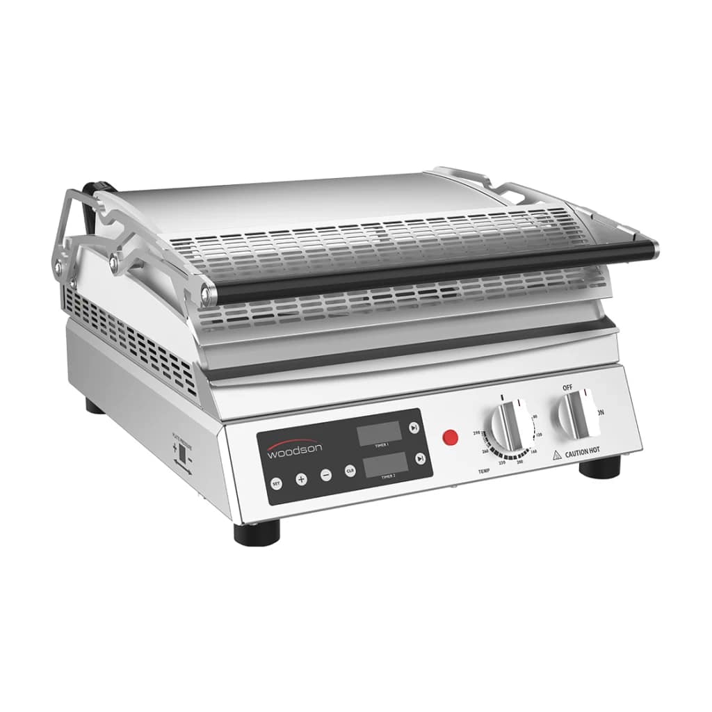 Woodson W.CG8 8-slice electric contact grill, Australian made, with digital timer and Teflon clamping system – Australia