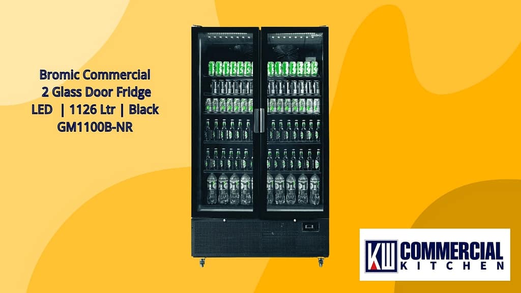 Bromic GM1100B-NR – Dual Door Display Refrigerator Stylish and Efficient Refrigeration with Bromic Chiller GM1100B-NR – 1126L